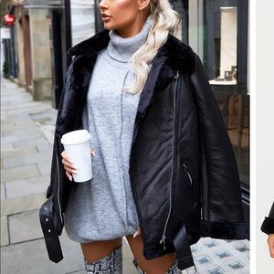 Oversized faux leather Jacket